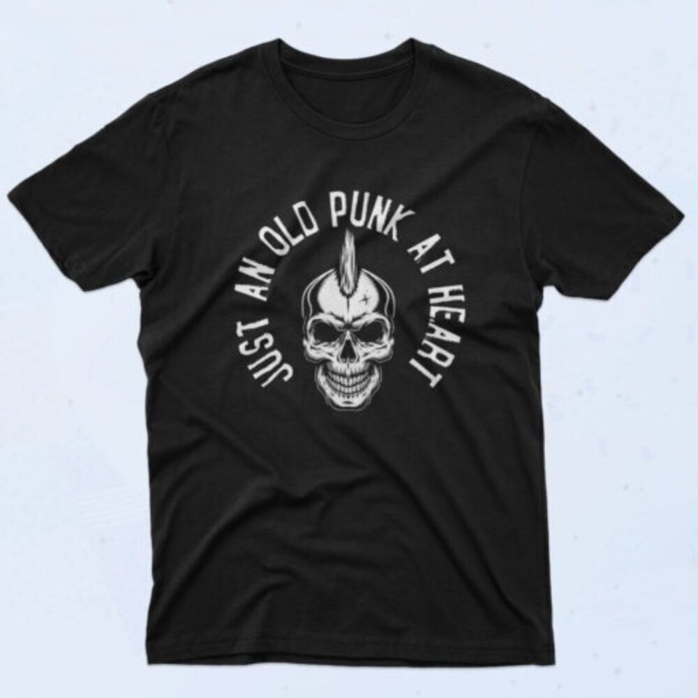 Old Punk At Heart 90s Music Meme Graphic Band Fan T-Shirt 24